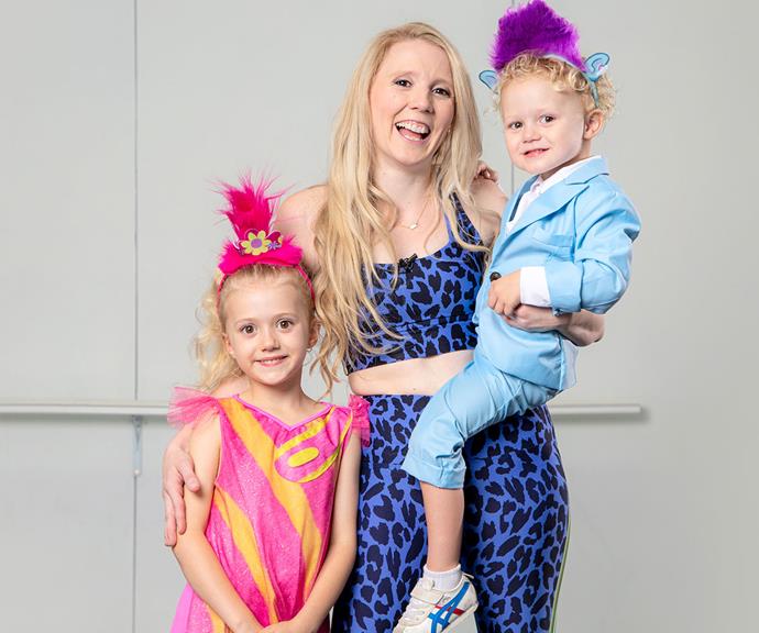 The single mother-of-two, pictured with her two children, says she would love to star as Australia's next Bachelorette.