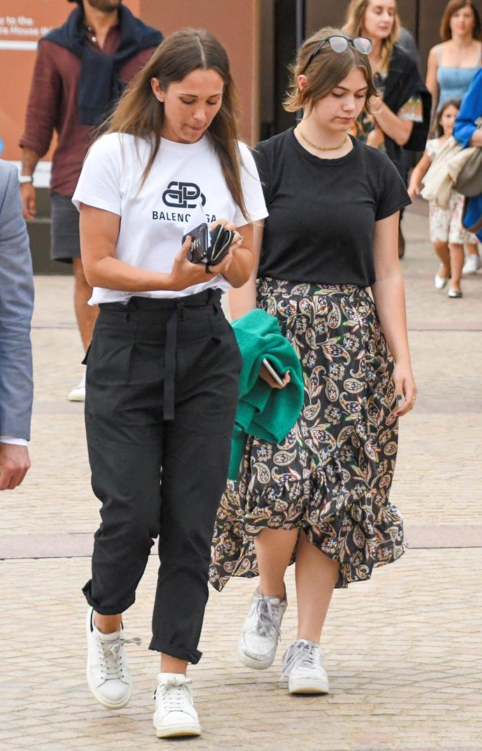 Bec was seen walking with her daughter in Sydney in December.
