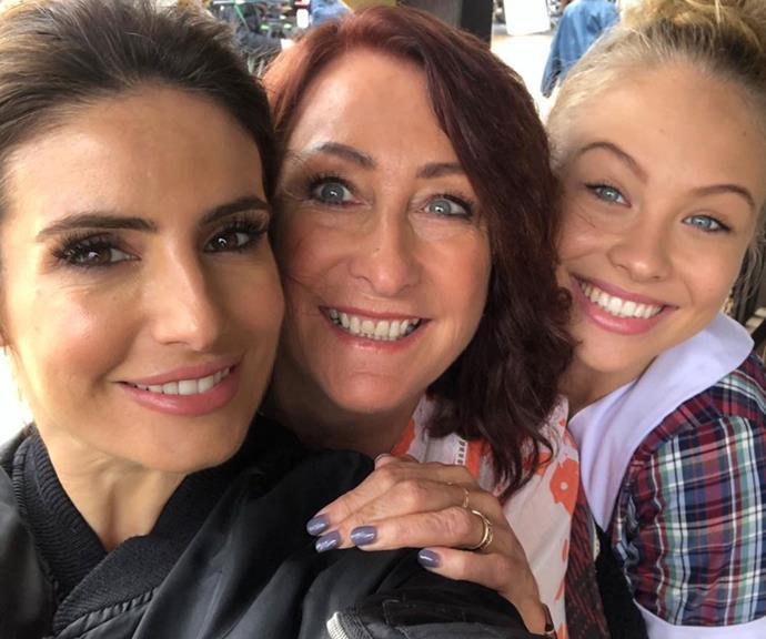 Ada, Lynne and Olivia Deeble share a candid behind-the-scenes happy snap.