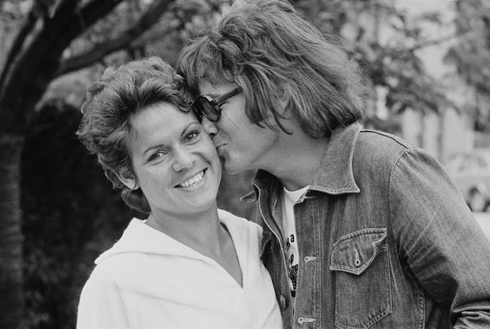 Evonne and Roger, pictured in 1975.