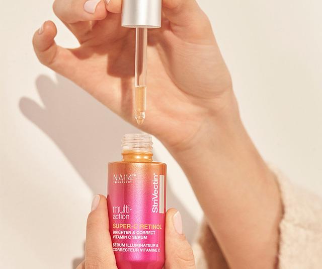 **StriVectin** <br><br>
If mum is well-versed in the A-Z of skin serums and up to date with the very latest launches, this is one product that is sure to surprise her. StriVectin has created a powerful brightening and anti-ageing serum combining Vitamin C and Retinol (previously a big no-no in the beauty world) that's an absolute skincare game-changer. <br><br>
***StriVectin Super-C Retinol Brighten & Correct Vitamin C Serum, $72, [shop it here.](https://www.priceline.com.au/strivectin/|target="_blank")***