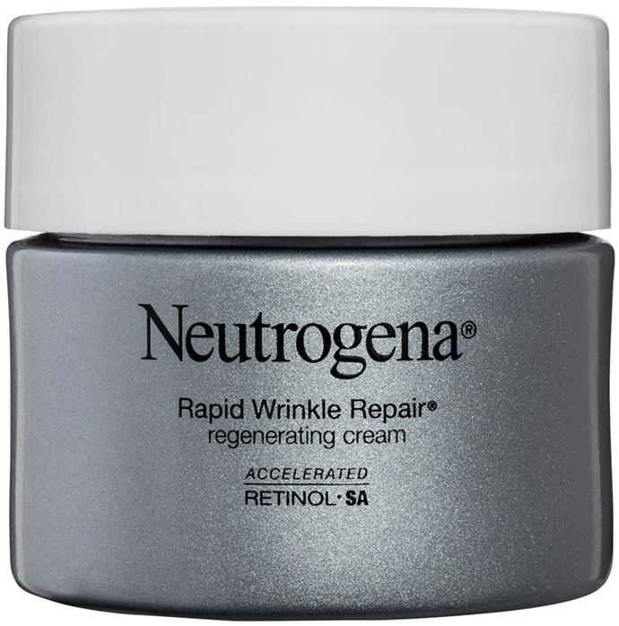 Kiss goodbye wrinkles with Neutrogena's Rapid Wrinkle Repair Regenerating Cream. ($48.99 for 48g).