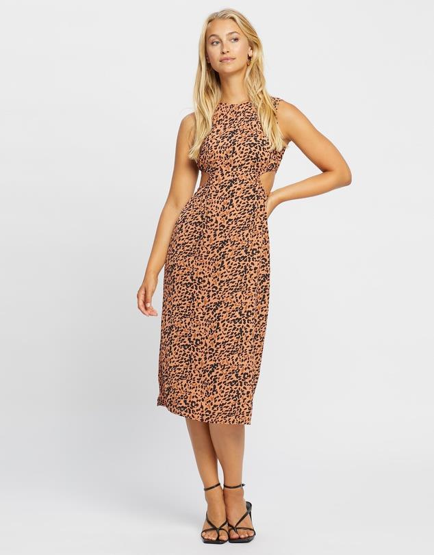 Reverse Leopard Midi Dress, $26.99. **[Buy it online here](https://www.theiconic.com.au/leopard-midi-dress-1215968.html|target="_blank"|rel="nofollow")** 