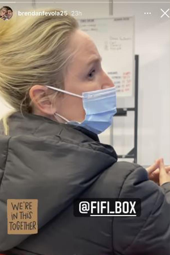 **Fifi Box**
<br><br>
The radio host and TV presenter got her vaccine with her right-hand man Brendan Fevola by her side. 
<br><br>
Her co-host posted a video of Fifi sitting in the waiting room as he quizzed her about how she feels about her impending jab. 
<br><br>
Although Fifi insisted she was fine, there was nervousness within her laugh.
