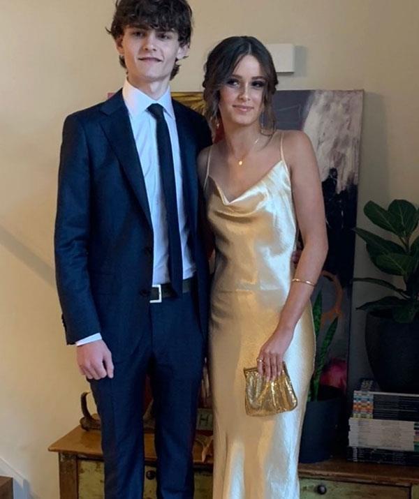 Stunning: Willow and her date ahead of the evening's festivities.