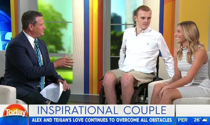 The couple visited the *Today Show* to launch *The Big Day Off* to highlight spinal cord injuries and raise funds.