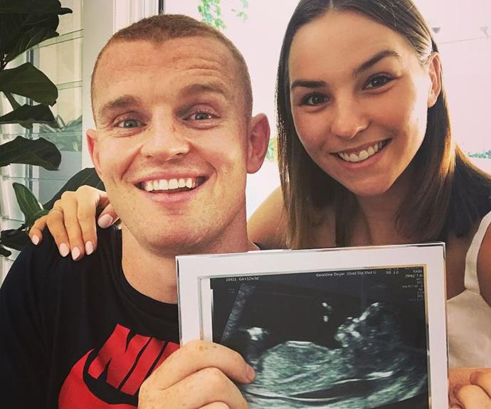 Teigan and Alex announce their first pregnancy.