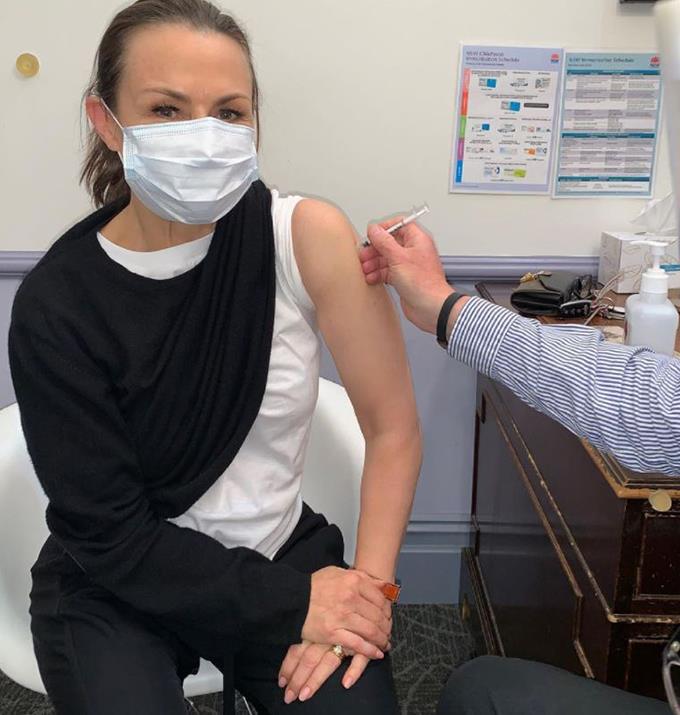 **Lisa Wilkinson**
<br><br>
*The Project* host candidly shared that she felt nervous about getting her vaccine, but she got through it with her husband by her side and some ice cream.
<br><br>
"First AZ shot done and literally didn't feel a thing… So glad to finally have the first one out of the way. Hubby and I went together, and he got his SECOND shot at the same time," Lisa captioned the post.
<br><br>
"I have to admit, I was a tiny bit nervous, so I bought one of those tubs of Magnum ice-cream (that well known medical cure-all) this afternoon just in case I was feeling bad tonight. I feel great. I ate the ice-cream anyway…
<br><br>
"Meantime, here's to life getting back to normal (and Magnum ice-cream!!).🎉 🌺 🍦 🍫 🥂."