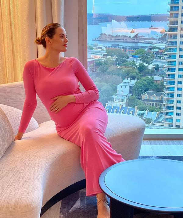 Just a few months after Tullulah was born, [the star announced that she was pregnant again](https://www.nowtolove.com.au/parenting/pregnancy-birth/jesinta-franklin-confirms-second-pregnancy-65760|target="_blank") in October 2020. Sharing this and other radiant pregnancy snaps to Instagram, she confessed she was surprised she and Buddy were expecting again so soon as they struggled to conceive before she fell pregnant with their daughter.
<br><br>
"It was a very big surprise for us. "It was very hard to conceive the first time with Tullulah, and for this [pregnancy] to be such an unplanned surprise is a blessing," she said.