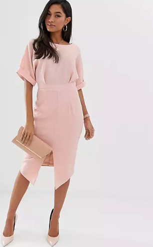 ASOS Design Wiggle Midi Dress, $76. **[Buy it online here](https://www.asos.com/au/asos-design/asos-design-wiggle-midi-dress-in-blush/prd/11244685|target="_blank"|rel="nofollow")** 