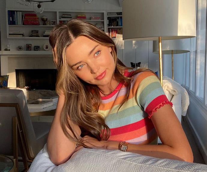 **Miranda Kerr** 
<br><br> 
This Aussie model has chosen to keep her children from both of her marriages off social media entirely, and their fathers are on board with her choice. [Miranda](https://www.nowtolove.com.au/tags/miranda-kerr|target="_blank") shares sons Myles and Hart with husband Evan Spiegel, and son Flynn with ex Orlando Bloom.
<br><br>
She hasn't spoken much about the decision to keep her kids off Instagram, but told the *Today* show that she and Spiegel are "so strict in our home about screen time and computer time" when it comes to their kids.