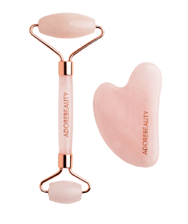 **Adore Beauty Rose Quartz Facial Massage Set ($59.95)**
<br><br>
Good skin isn't just about skincare and tools like this Rose Quartz Face Roller and Rose Quartz Gua Sha can make a major difference. They can promote circulation, combat puffiness and enhance the absorption of your skincare products. And they give you something to do when your camera is off in Zoom meetings. [Shop it here.](https://fave.co/3xDvujb|target="_blank"|rel="nofollow")
