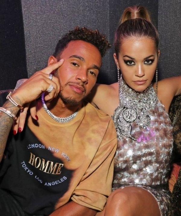 **Lewis Hamilton 2016**
<br><br>
While Rita and racing driver Lewis Hamilton never confirmed or denied their relationship, the pair were spotted looking cosy on several occasions in 2016, sparking romance rumours.