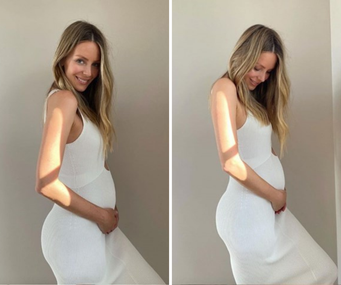 Jen shows off her baby bump in a beautiful post.