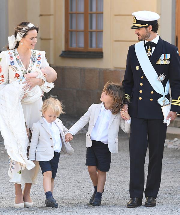 The little princes looked downright adorable in matching navy shorts and grey blazers, while their father donned a military uniform for the occasion.