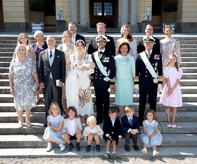 The royals also stepped outside for one big family photo, joined by the likes of Crown Princess Victoria and her family, as well as Princess Madeleine and her family.
