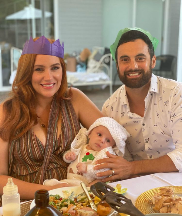 Baby's first Christmas! At just two months old, Ollie celebrated his first holiday with mum and dad.