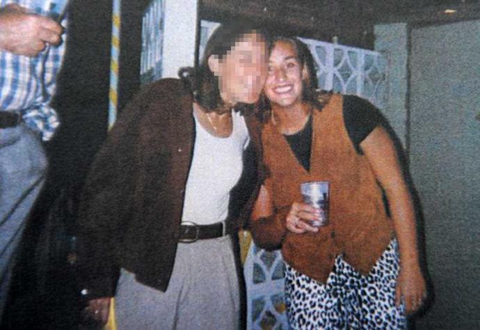 Lane enjoying herself at her 21st birthday in 1996.