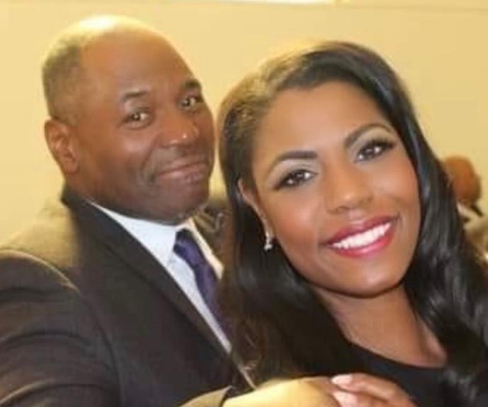 Omarosa photographed with her pastor husband.