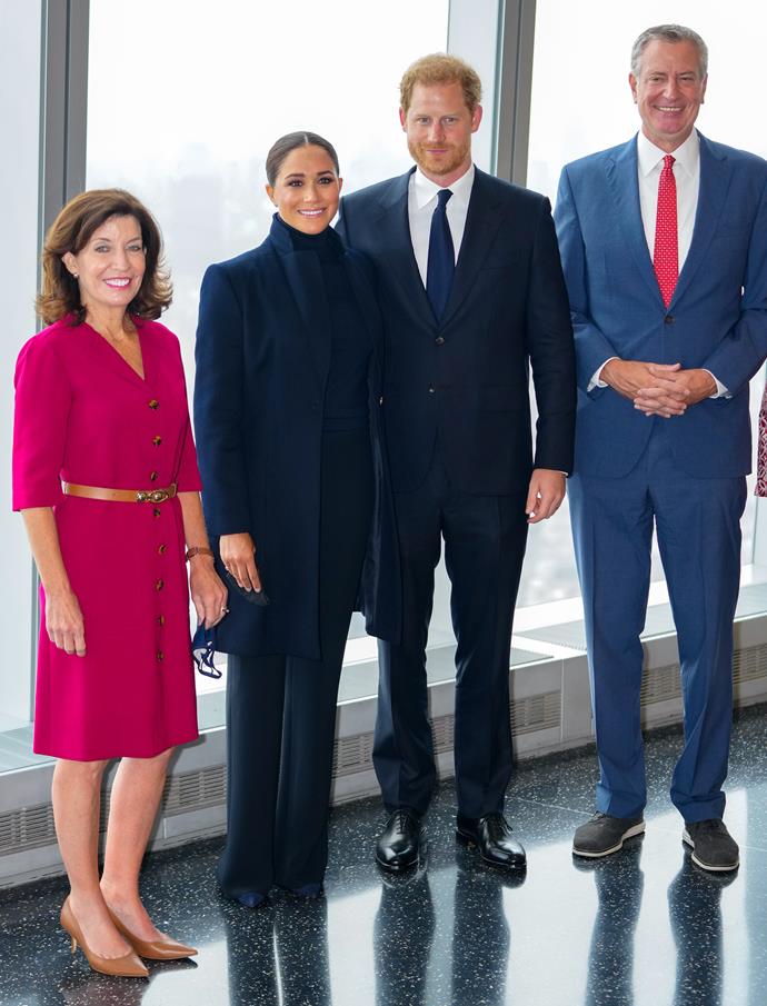The Duke and Duchess of Sussex met with New York City mayor Bill de Blasio and Governor of New York State Kathy Hochul.