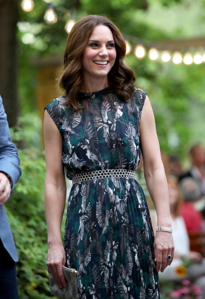 The duchess has worn the bracelet several times before, such as here on a trip to Berlin in 2017.