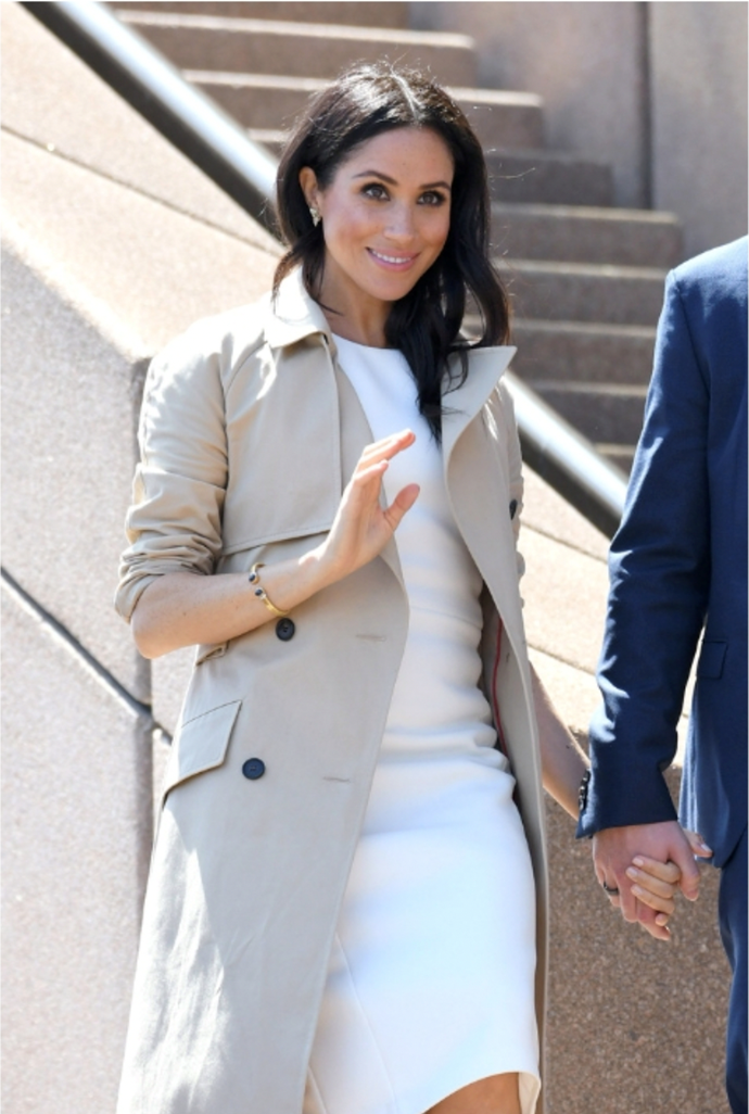 The butterfly earrings weren't the only Diana accessory Meghan sported in Sydney, she also donned a gold bracelet that the late royal once wore.
