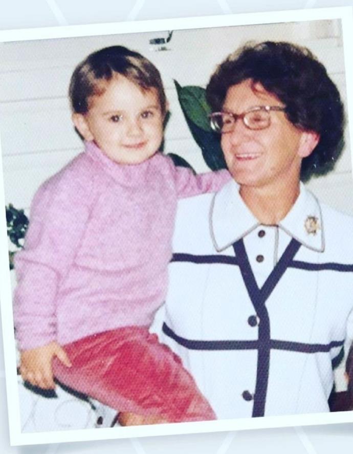 Michelle shared this childhood snap with her grandmother earlier this year.