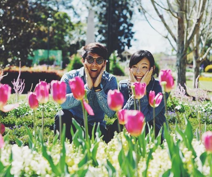 In a field of tulips, Noah sweetly wrote about their future together, and it looks like more love than ever is on its way. 
<br><br>
"Never stop supporting each other to achieve life goals and aspirations. #thankful #qualitytime #intimacy #love," he wrote.