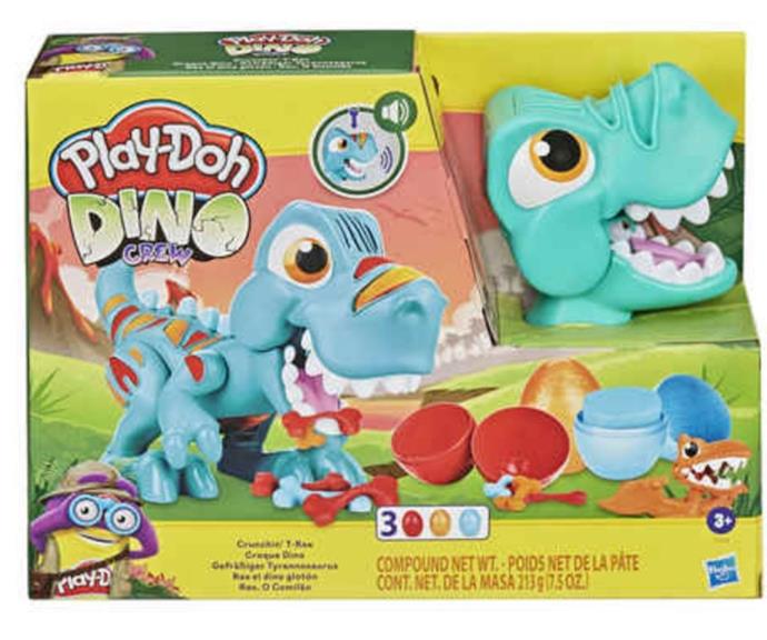 Play-Doh Dino Crew Crunchin' T-Rex, $19.00, [Kmart.](https://www.kmart.com.au/product/play-doh-dino-crew-crunchin-t-rex/3408351|target="_blank") 