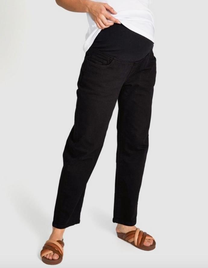 Cotton On Maternity Over Belly Straight Stretch Jeans, $59.99, [The Iconic.](https://go.skimresources.com?id=105419X1569321&xs=1&url=https%3A%2F%2Fwww.theiconic.com.au%2Fmaternity-over-belly-straight-stretch-jeans-the-iconic-exclusive-1224500.html%3Futm_source%3Dgoogle%26utm_medium%3Dau_sem_nonbrand%26utm_content%3DJeans%26utm_campaign%3DAU_NC_Women_PG_Generic%26utm_term%3DPRODUCT_GROUP%26gclsrc%3Daw.ds%26gclid%3DCjwKCAjwn8SLBhAyEiwAHNTJbcdovQiaFW_jc7bMODkdYapZpR_0ZJfHtaE5n5nzkW_egaLlHZK7-BoCjggQAvD_BwE|target="_blank") 