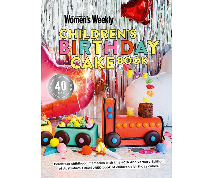 ***Children's Birthday Cake Book: 40th Anniversary Edition* by The Australian Women's Weekly**
<br>
There's a reason *The Australian Women's Weekly* birthday cakes are so iconic, and this book played a huge role in making them the Australian staples they are today. ***[Buy it from Booktopia here.](https://fave.co/2XFab4T|target="_blank"|rel="nofollow")***