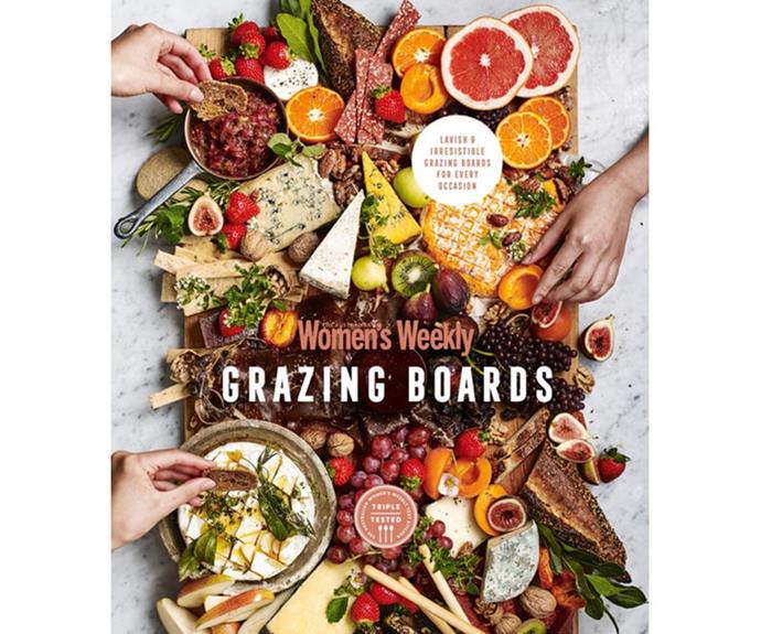 ***Grazing Boards* by The Australian Women's Weekly**
<br>
Who doesn't love a grazing board? They're easy, tasty and look oh-so-good on Instagram feeds! Make yours stand out at the next girly drinks or family gathering with some tips from this cookbook. ***[Buy it from Booktopia here.](https://fave.co/3jyJpTE|target="_blank"|rel="nofollow")***