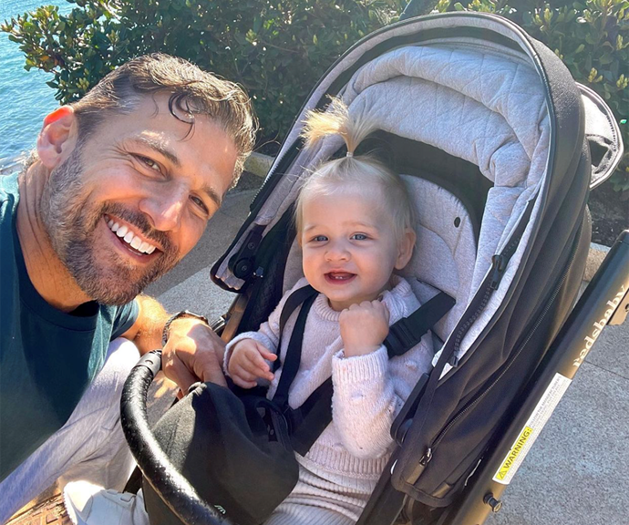 They grow up so fast! "Morning walkers with Dad… and she now has a few teeth 🦷 to smile with," Tim captioned this snap.
