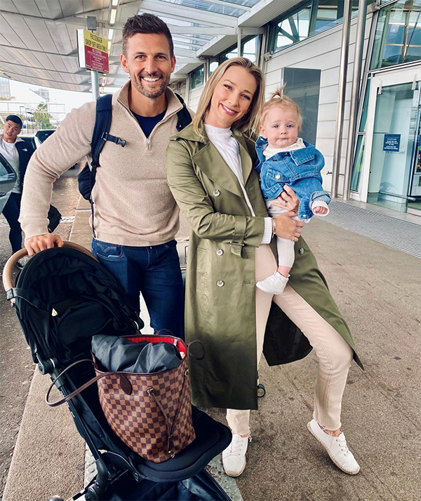 In May 2021, Tim shared their "first family photo" after arriving to the airport.