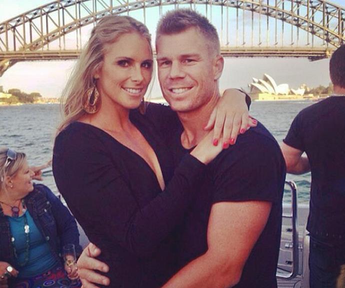 David Warner started dating former Ironwoman Candice Falzon in 2013 after the pair, who actually grew up in the same area, connected over Twitter. 
<br><br>
"I was away in England for the Ashes and I got another message from Candice... Then we just started texting and Skyping. It was bizarre," he told [*New Idea*](https://www.who.com.au/david-warner-candice-warner-love-story|target="_blank").
