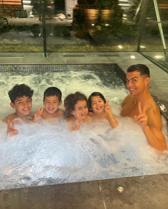Cristiano with his four eldest children.