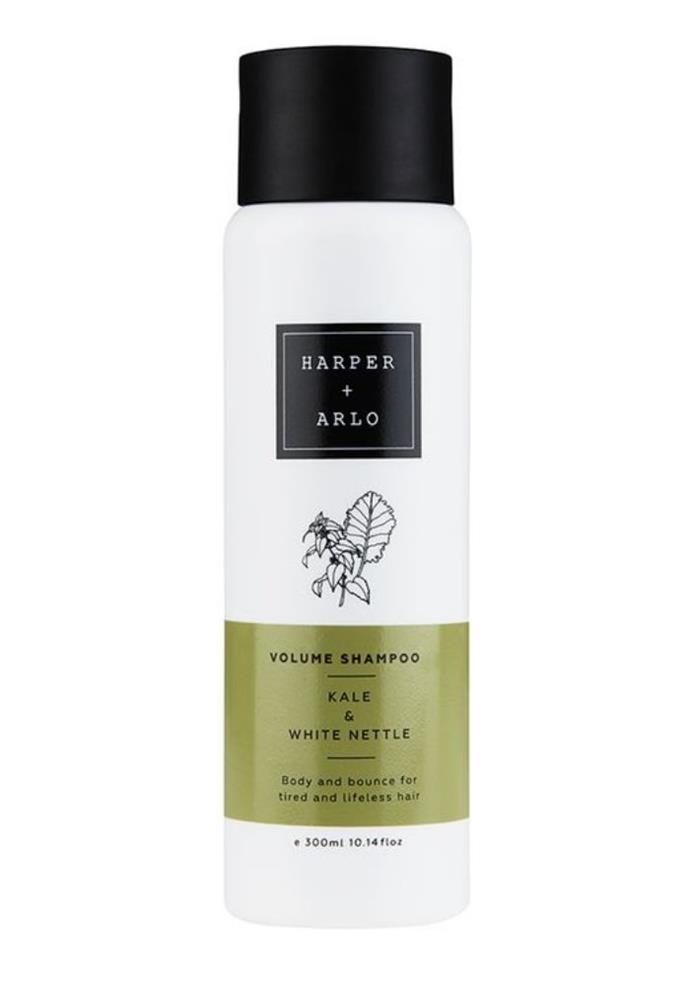 Harper + Arlo Volume Shampoo, $16.77, [Hairhouse.](https://www.hairhouse.com.au/Harper-Arlo-Volume-Shampoo-300mL|target="_blank") 