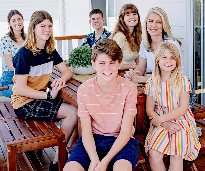 Single mum Deb has home-schooled all six of her kids.