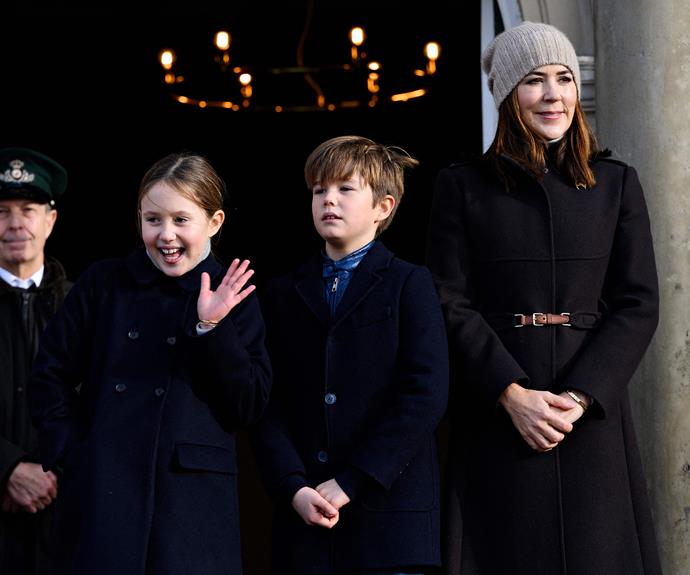 Princess Josephine and Prince Vincent stepped out with their mother, Crown Princess Mary.
