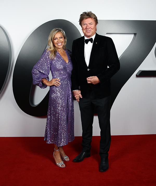Aussie TV legend Richard Wilkins looked handsome in a black tux next to Nicola Dale, who opted for a sequined purple gown.
