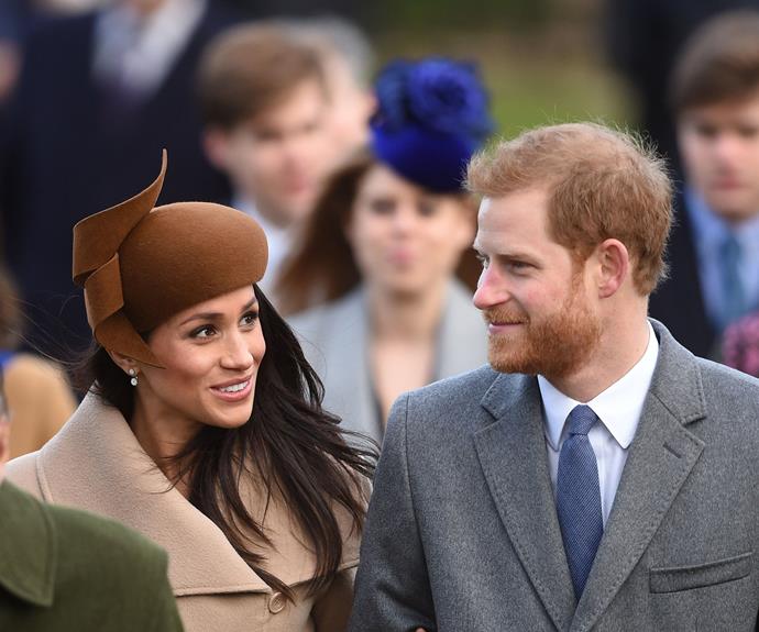 Prince Harry and Meghan, Duchess of Sussex at Sandringham in 2017.