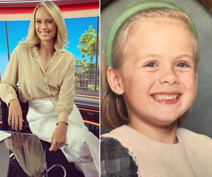 With a smile like that, it's no wonder Sylvia Jeffreys would grow up to light up our screens. The Channel Nine presenter shared this throwback picture, and she pulled attention to her gorgeous accessory by sharing in her caption, "slap on a satin headband and party hard."
<br><br>
The throwback from her childhood caught her *Today Extra* co-host David Campbell's eye, so he gleefully commented, "This little face."
