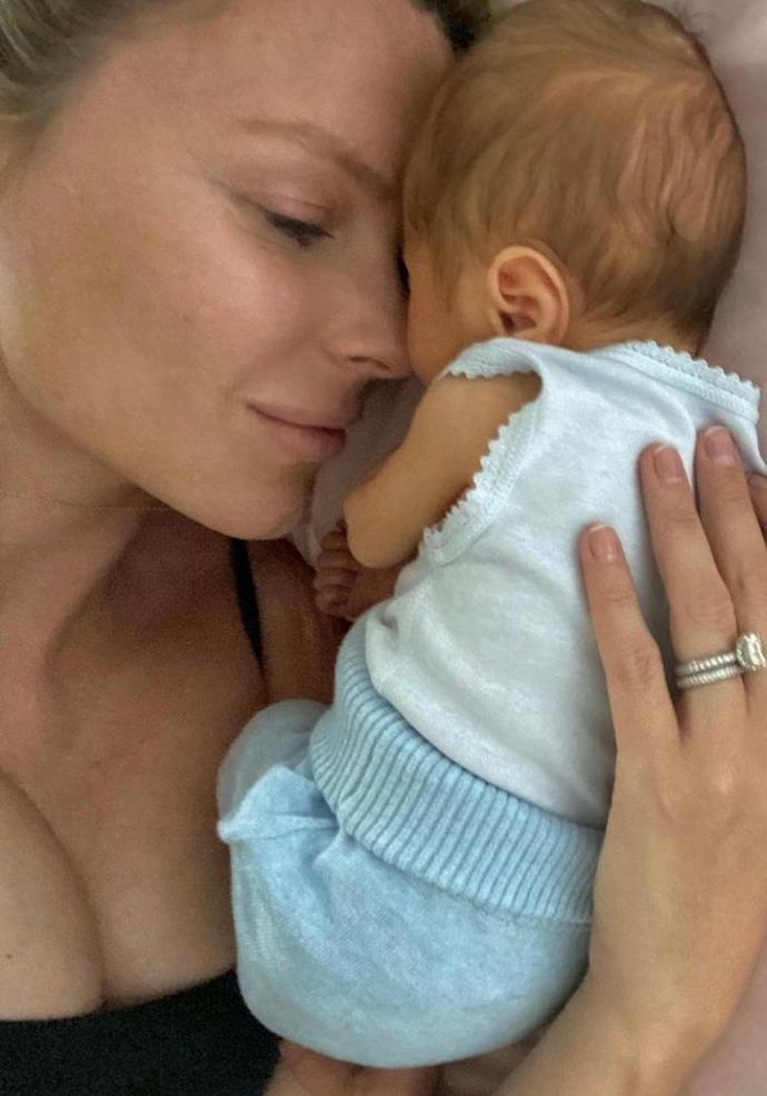 **Jennifer Hawkins and Jake Wall's son Hendrix Hawkins-Wall**
<br><br>
[This genetically-blessed family grew from three to four](https://www.nowtolove.com.au/parenting/celebrity-families/jennifer-hawkins-family-69995|target="_blank") when the former Miss Universe welcomed her son in October 2021.
<br><br>
"Our little man wanted to say hello to the world earlier than expected and has needed some extra care but is now doing so well and is healthy and strong!!" Jen wrote on Instagram.
<br><br>
"We could not be more grateful or more in love!!"