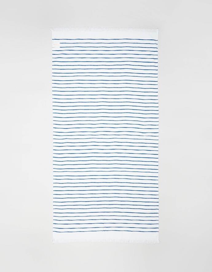 **Sunnylife Turkish Towel, $49.95, [The Iconic](https://www.theiconic.com.au/turkish-towel-1204834.html|target="_blank"|rel="nofollow")**
<br>
Does any print say summer more than blue sailor stripes? This chic design from Sunnylife is not only a timeless favourite that will never go out of style - it's a great bargain!