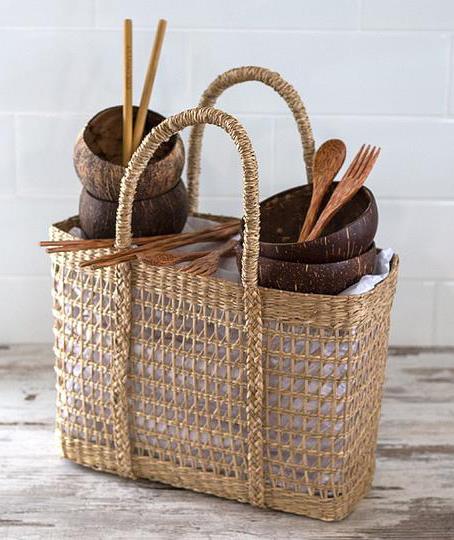 **Sustainable picnic basket set**
<br><br>
Carry all the picnic essentials in this stylish open-weave seagrass bag and enjoy sunny days at the park or by the beach in sustainable style. 
<br><br>
Perfectly paired with coconut bowls, spoons, forks, bamboo straws and coconut cups you can throw a picnic that's free from throwaway plastic.
<br><br>
Sustainable Picnic Basket Set, $129.95, [Coconutsy](https://coconutsy.com.au/products/duo-eco-friendly-picnic-set?variant=32607797837906&currency=AUD&utm_medium=product_sync&utm_source=google&utm_content=sag_organic&utm_campaign=sag_organic&utm_campaign=gs-2019-07-26&utm_source=google&utm_medium=smart_campaign&gclid=CjwKCAiA7dKMBhBCEiwAO_crFArK0UYy82atQNhfNWIAatEitRMpgEh4ey_8N49bWNApK5dz5YwGGxoC_sMQAvD_BwE|target="_blank"|rel="nofollow")
