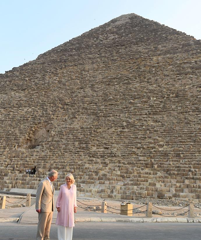 The couple seemed to enjoy a spot of sightseeing, writing on Instagram: "A phenomenal moment at one of Egypt's great sites of rich ancient history."