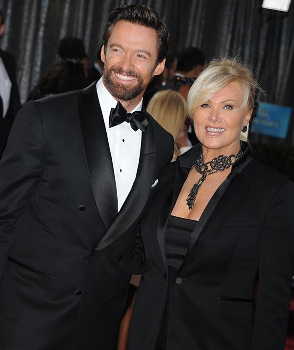 **Hugh Jackman and Deborra-Lee Furness**
<br><br>
The love story of Hugh and Deborra-Lee is as sweet (quite literally) as it comes. After finishing drama school, the *Wolverine* star met Deborra-Lee on the set of his first ever acting gig *Correlli*.
<br><br>
Hugh developed feelings for the *Shame* actress, and eventually came clean about his crush at a dinner party while they were making crepes together.
<br><br>
"I got a crush on you. I'll get over it, I'm sorry," Hugh told her, to which she replied: "Oh? Because I've got a crush on you too."