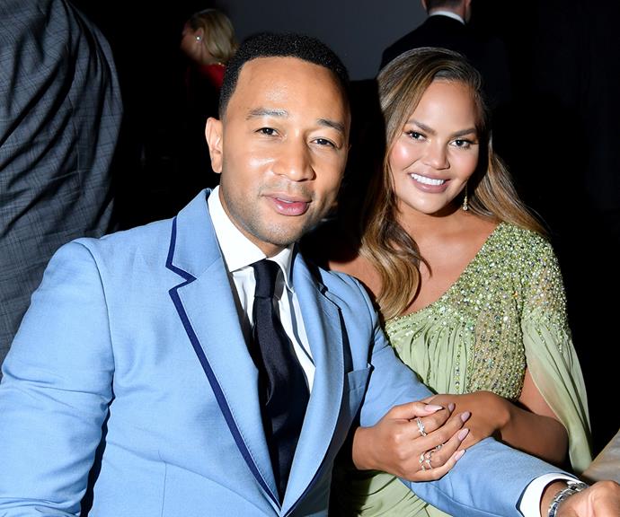 **Chrissy Teigen and John Legend**
<br><br>
Chrissy and John met back in 2007 when she played his love interest in the music video for his song *Stereo*.
<br><br>
But despite the glitz and glam of the way they first crossed paths, the couple had a very down-to-earth first date. After the shoot wrapped, Chrissy went back to the Grammy winner's hotel room and the pair ate In-N-Out burgers and shared their first kiss.
