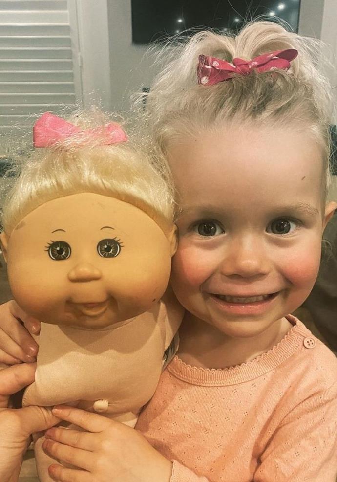 "My own little cabbage patch doll 🥰."