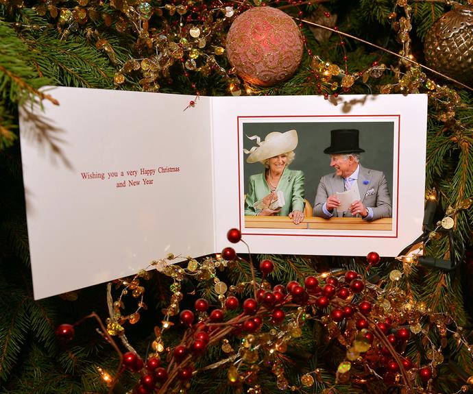 How sweet! This candid moment between Charles and Camilla made it onto their 2013 card.
